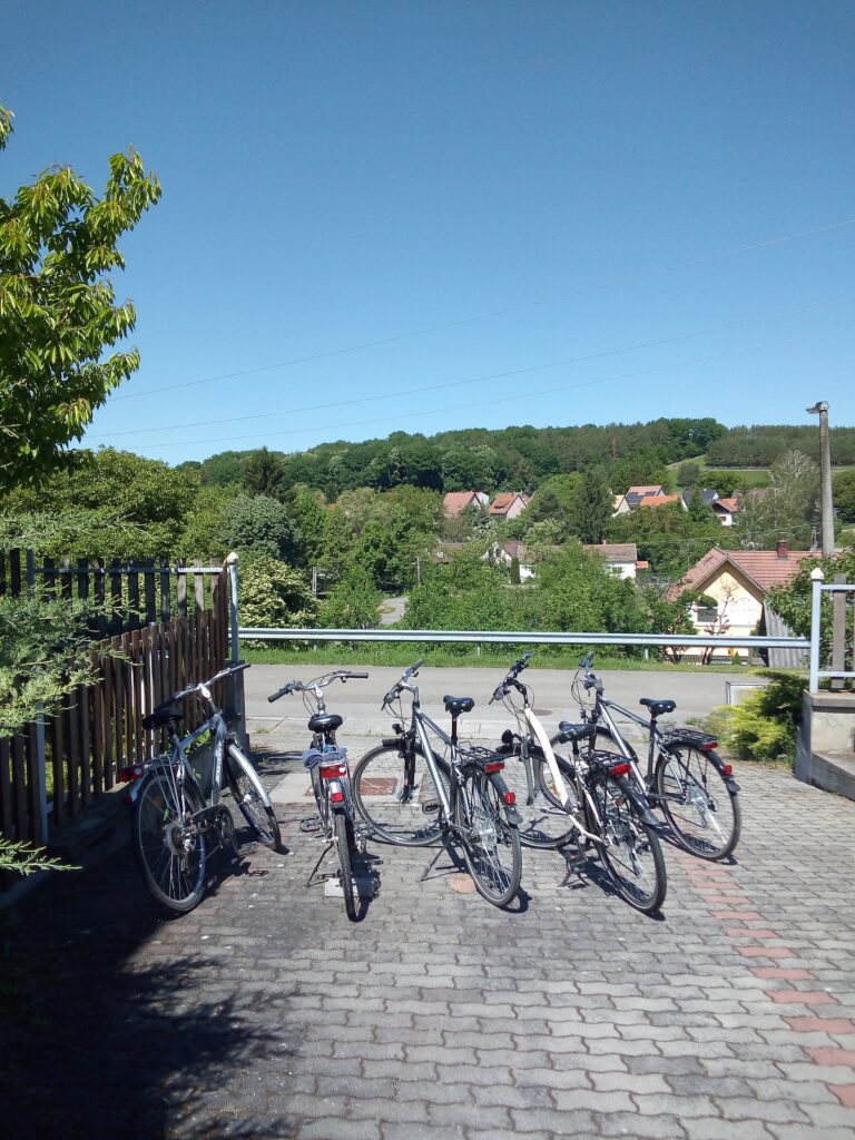 Fügefa Vendégház Orfű, előtérben a biciklikkel